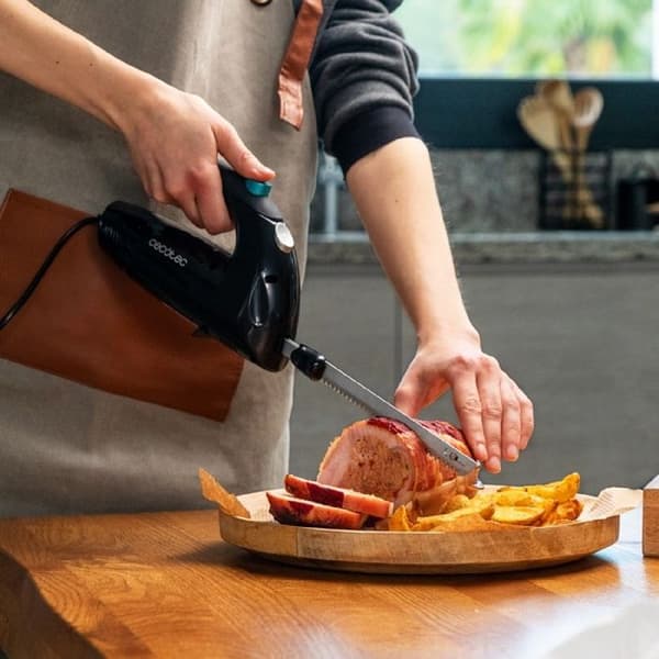 Elektrisk kniv - Cecotec - Cut-Eat 1800 Svart - 150 W - 3 blad i rostfritt stål - Tyst