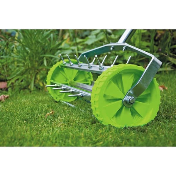 Draper Tools Rullende plenlufter med pigget trommel 450 mm grønn