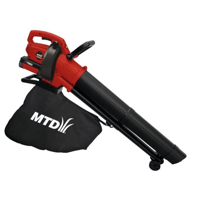 MTD Vakuumblæserbatteri 36v 550w 4ah lufthastighed 76,6 m / s flow 223 m3 / h 2 hastigheder batteri og valgfri oplader