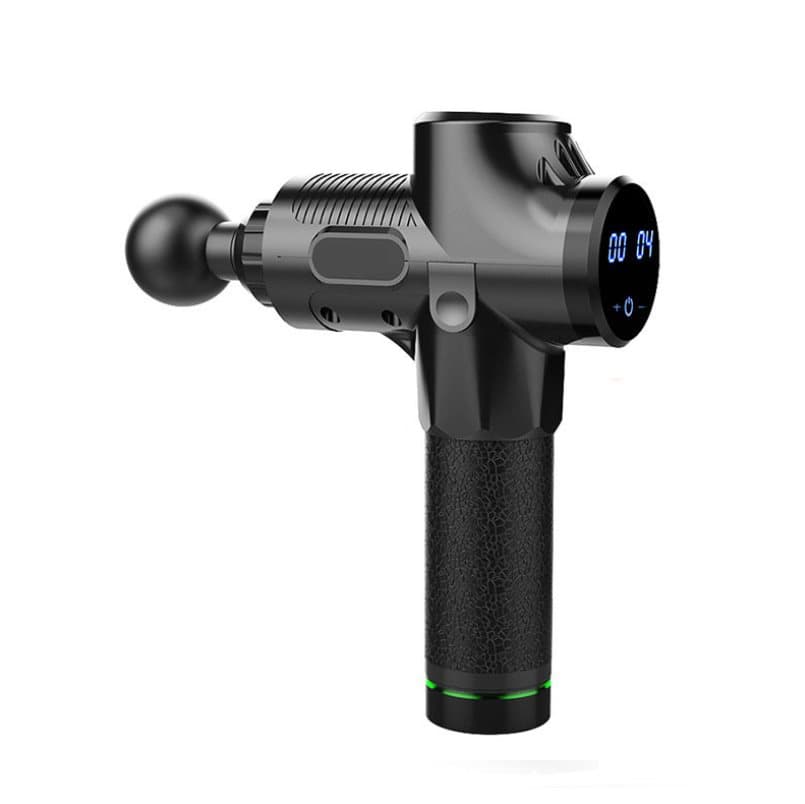 Massagepistol med 6 utbytbara massagehuvuden Svart