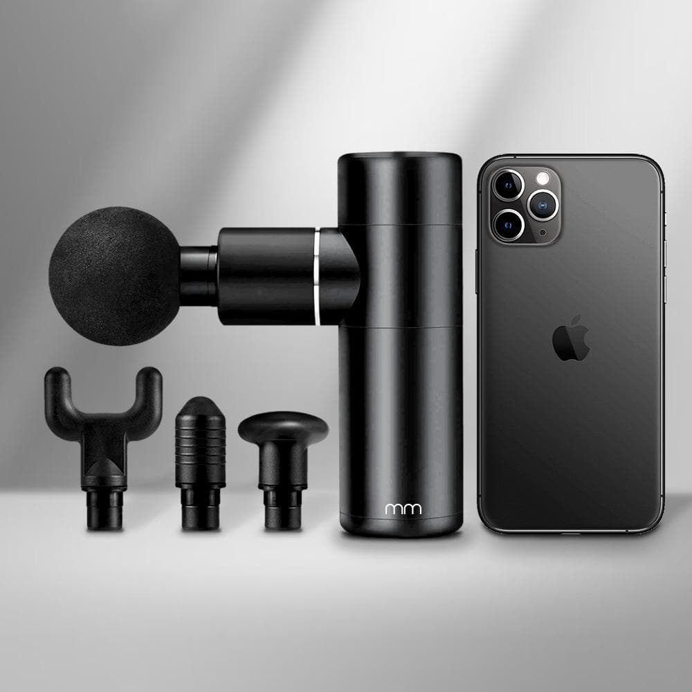 Mindre Massagepistol Med Förvaringsväska och 4 tillbehör