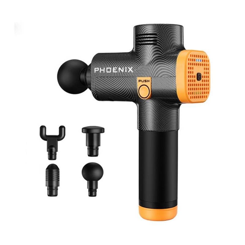 Elektrisk massagepistol - djupmassagerare - 4 massagehuvuden - 2500mAh