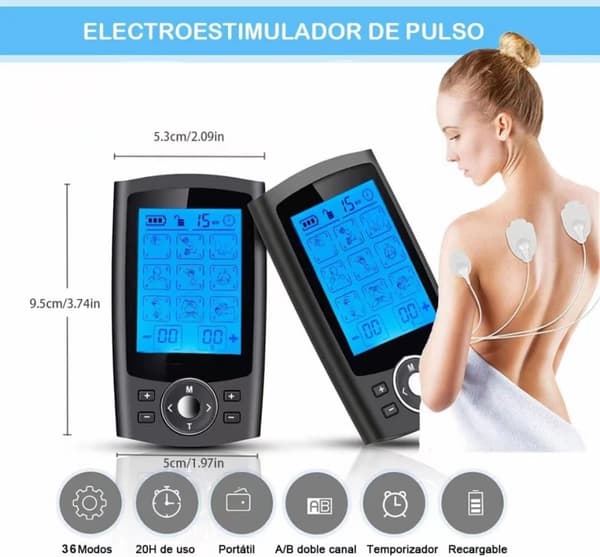 Elektronisk massageapparat - TENS Sort