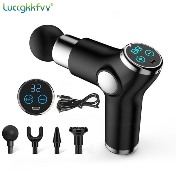 Massage pistol 32 hastighet djup vävnad slagverk muskel massager fascial pistol för smärtlindring kropp och nacke vibrator kondition