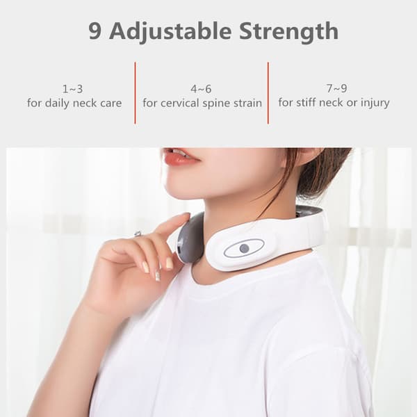 Smart Neck Massager with Heat, 6 Modes 9 Intensity Neck Massager
