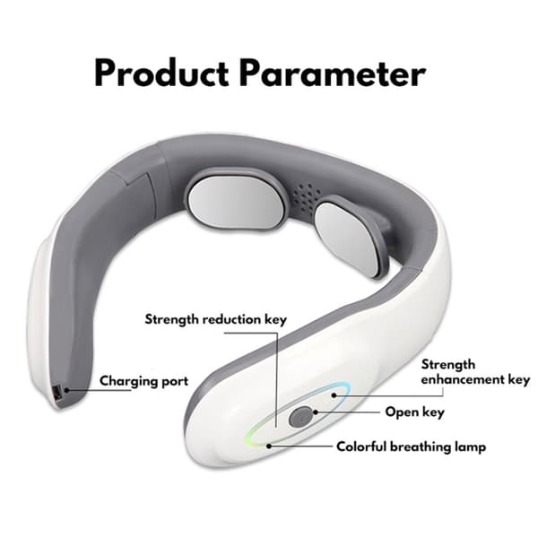 Smart Neck Massager with Heat, 6 Modes 9 Intensity Neck Massager