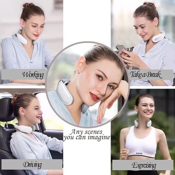 Smart Neck Massager with Heat, 6 Modes 9 Intensity Neck Massager