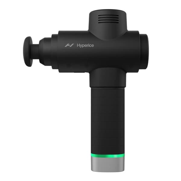 Hyperice Hypervolt 2 Pro käsihierontalaite sovelluksen mustalla