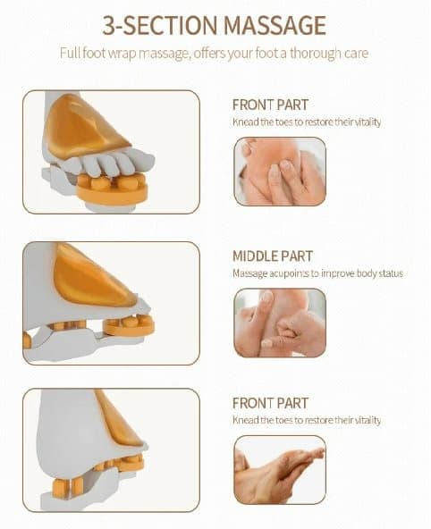Elektrisk Shiatsu fodmassager Sundhedspleje Opvarmning dyb æltning Skrabning Vibrationer Luftkompression Massage Terapi Anti-stress
