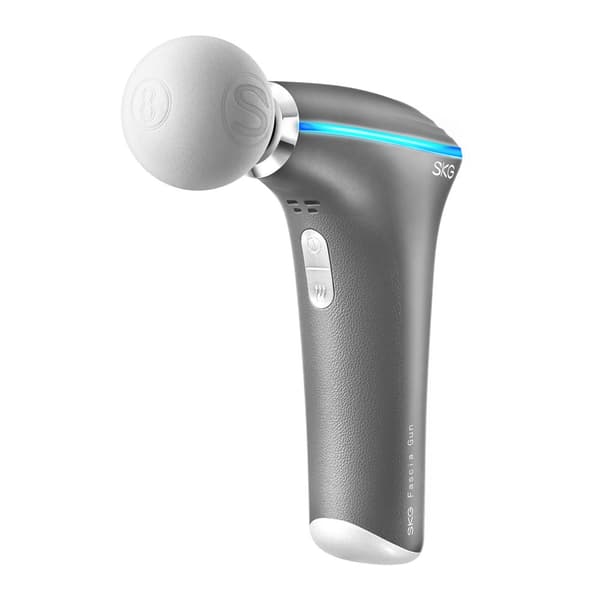 Massager massagepistol med 3 huvuden för hela kroppen SKG F5-EN - grå