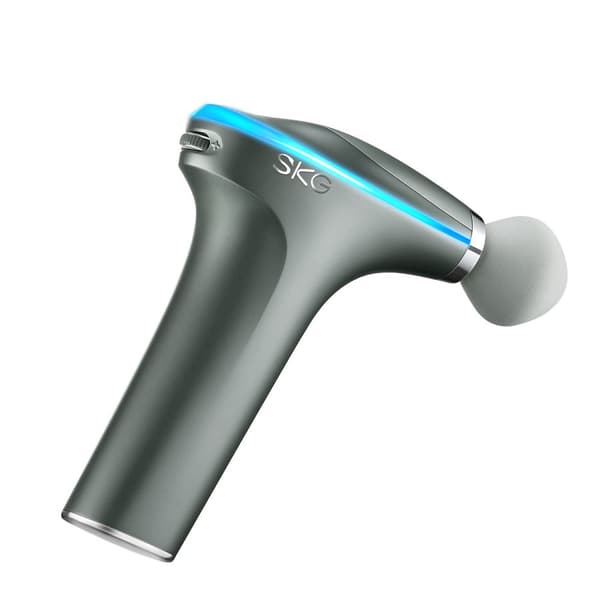 Massager massagepistol med 4 hoveder til hele kroppen SKG F7-EN - grå