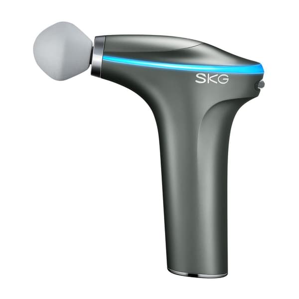 Massager massagepistol med 4 hoveder til hele kroppen SKG F7-EN - grå