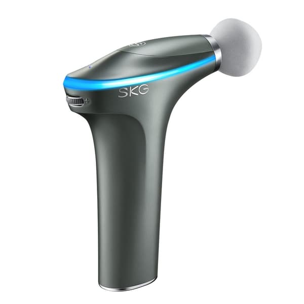 Massager massagepistol med 4 hoveder til hele kroppen SKG F7-EN - grå