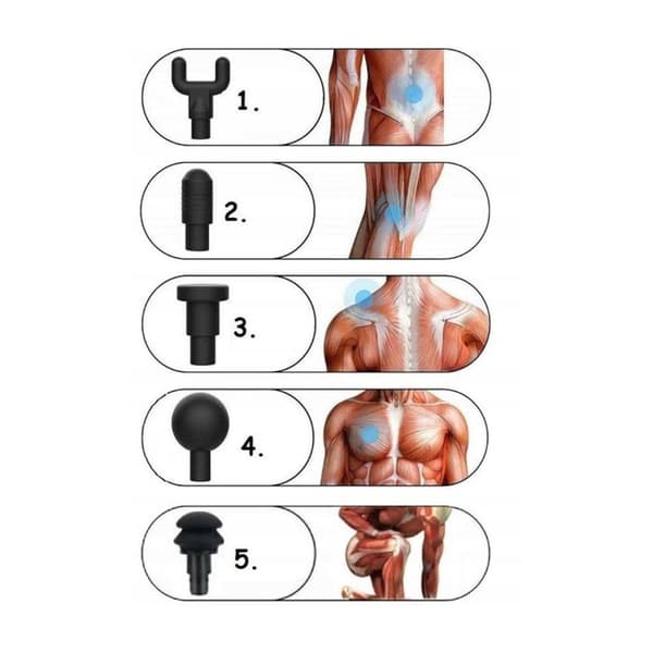 Vibrationsmassagepistol massageapparat med LCD-display