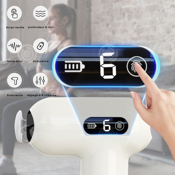 INN Massagepistol 6mm 1500mAh typ-c elektrisk bärbar fitnessmassage muskelavslappning massagepistol mas kudde