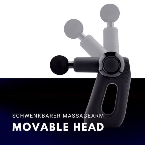 MEDIVON Gun TYTAN PRO sladdlös bärbar massagepistol - 5 lägen - 13 huvuden - svart