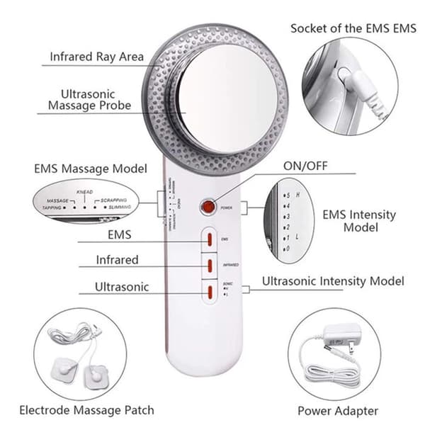 TD® 3 i 1 bantningsapparater 5 typer av massage Skönhetsapparater