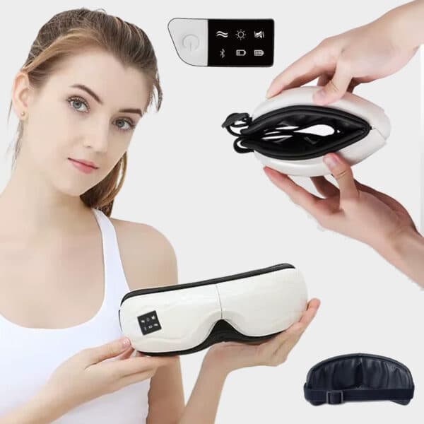 Bærbar øjenmassager | Øjenmassage med Pressoterapi, Varme og Højttaler
