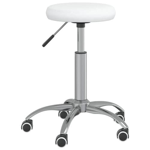 Massagepall konstläder vit
