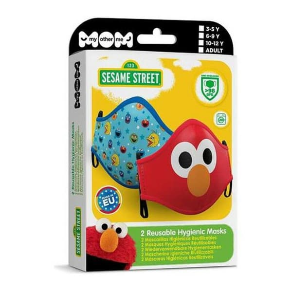 Återanvändbart Hygieniskt Munskydd av Tyg Sesame Street Premium 3-5 år