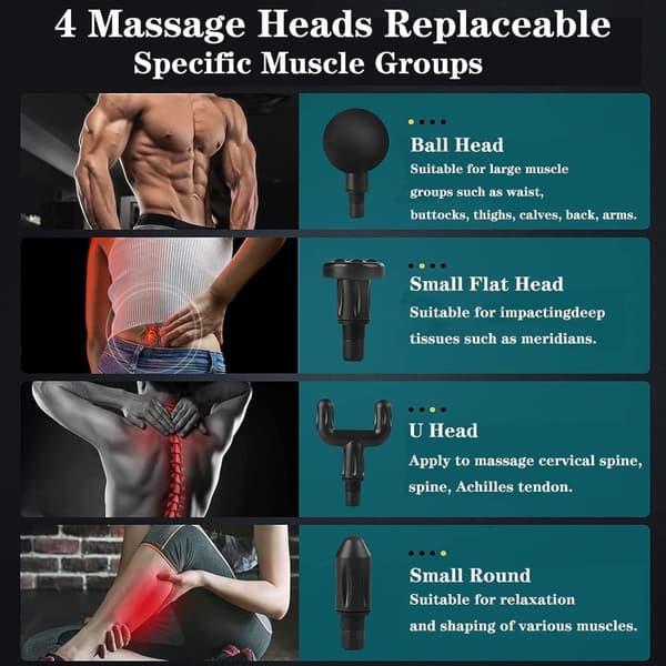 Massagepistol / Muskelpistol / Massagepistol - Trådløs - Sort