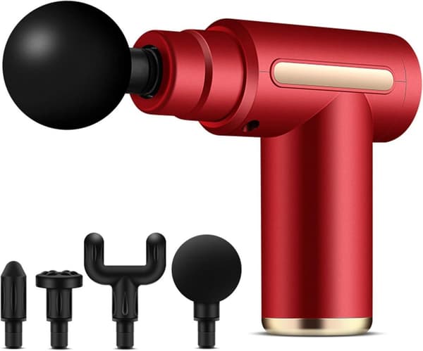 Massagepistol / Muskelpistol / Massagepistol - Trådløs - Sort Rød