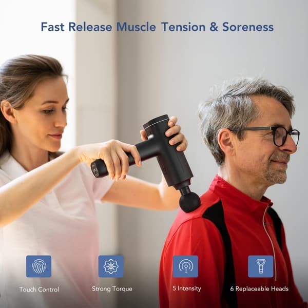 Mebak Pulse Massager, Djupvävnadsavlastning, Typ C Laddning,Typ C Laddning