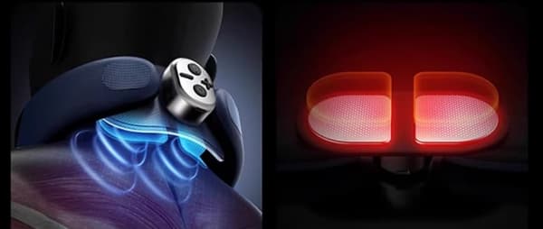 Philips olkapää- ja niskahierontalaite kohdunkaulan nikamatuki pään alaspäin suuntautuva artefakti lämmin pakkauspulssi 3306N