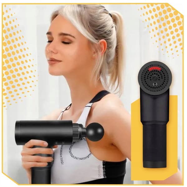 MASSAGE GUN PRO 4 TIPS - Kraftfull kroppsmassageapparat