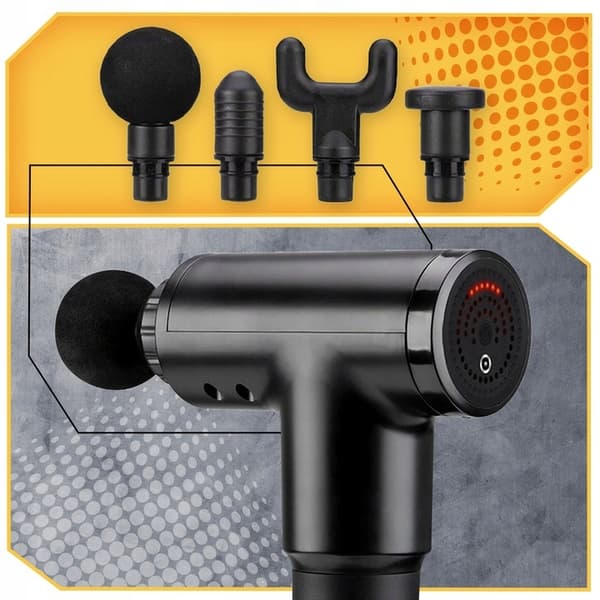MASSAGE GUN PRO 4 TIPS - Kraftfull kroppsmassageapparat