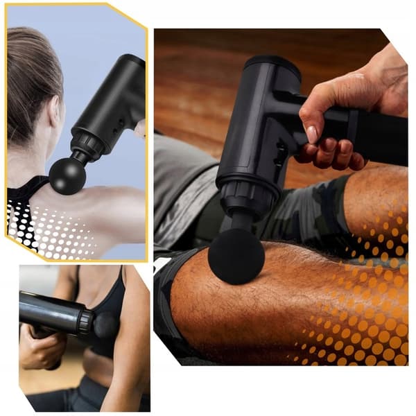 MASSAGE GUN PRO 4 TIPS - Kraftfull kroppsmassageapparat