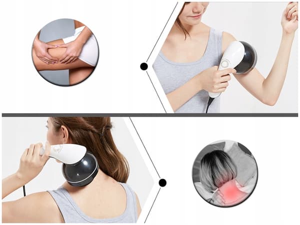 9-i-1 vibrerande massageapparat för uppvärmning, bantning och celluliter