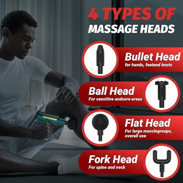 OBOSOE Mini Massagepistol / Muskelpistol / Massage Gun– Trådlös, bärbar och kraftfull muskelavslappning