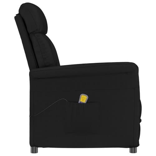 Massagefåtölj svart mikrofiber
