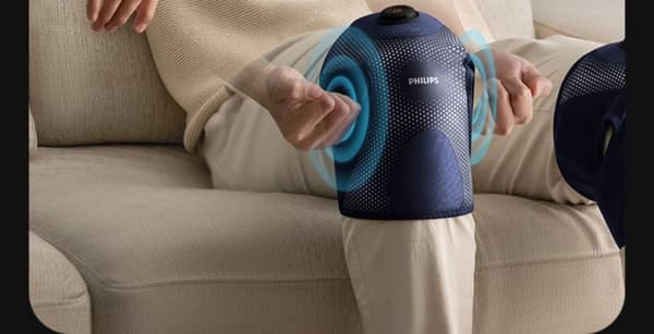 Philips knæmassageapparat, knævarmer, ledpleje til kvinder og ældre, varmeplaster, tankevækkende gave