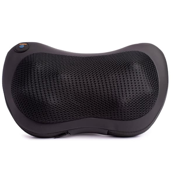 QLT Elektrisk Massageapparat Rygg – Shiatsu Massagekudde – 4 Massagerullar