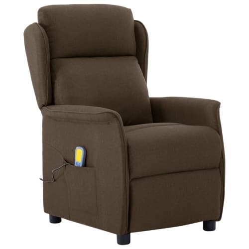Massagefåtölj Brun Tyg