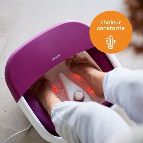 BEURER FB 30 hopfällbart fotbad med vibrations- och bubblande massage