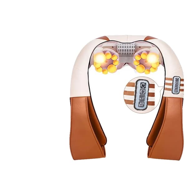 Shiatsu Nakke- og Rygmassager, Infrarød Opvarmning, Alsidige Farvemuligheder,Brun en, EU -stik