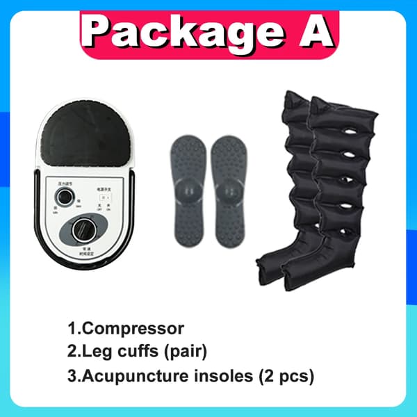Luftkompressions benmassageapparat, justerbart tryk, alsidig kropsbrug,Pakke A, 220V