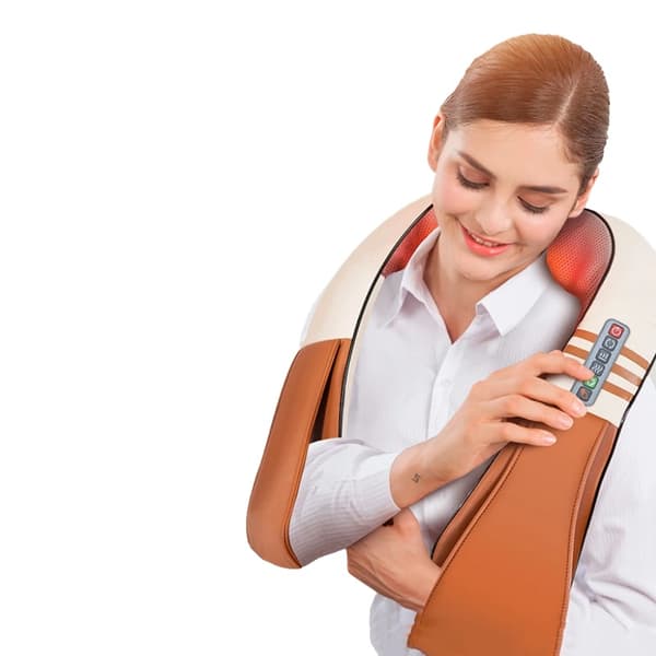 Shiatsu selkä niska hartia hieronta shaali, infrapuna lämmitetty, kipulievitys,P2-Z-6, EU-pistoke