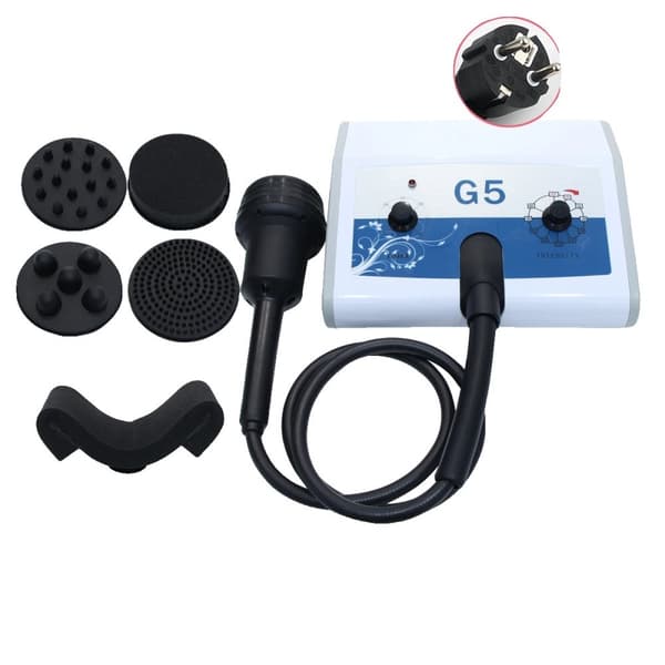 Vibrerende Slankemaskine, 5 Applikatorhoveder, Muskelafslapning,EU stik