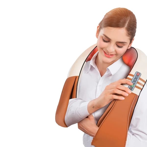 Shiatsu ryg nakke skulder massage tørklæde, Infrarød opvarmet, Smertelindring, EU-stik, P2-Z-6