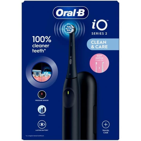 Multifunktionsvårdsapparat - Oral-b iO2 Night Black vårdkolumn + reseetui