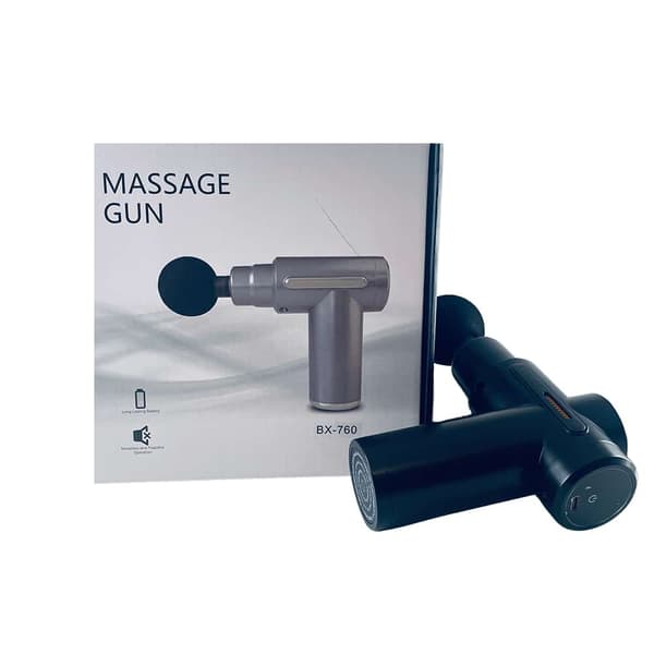 Massagepistol med 6 program och 4 massagehuvuden