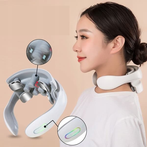 Massageapparat Elektrostimulator Nacke Magmuskler Ems Tens 5 Lägen USB
