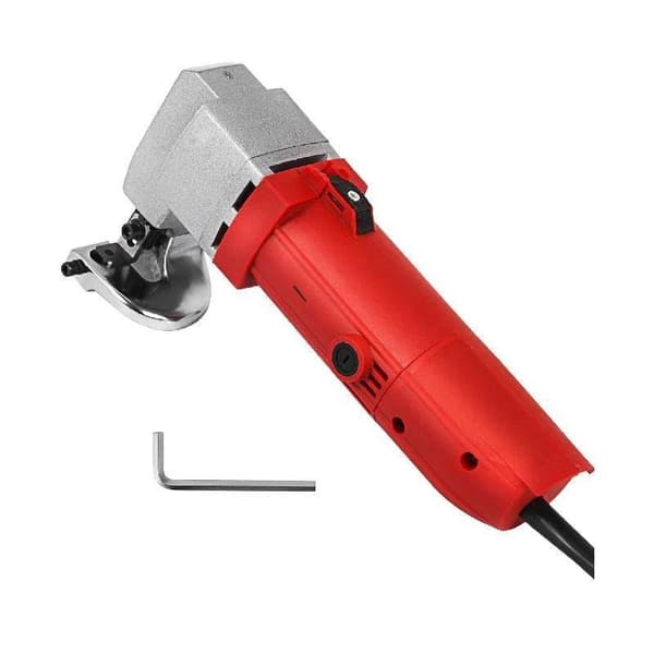 500W 2000RPM 2,5 mm elektrisk plåtsax, utmärkt skärförmåga, ergonomiskt handtag, utbytbar kolborstedesign, lätt att använda, bred applikation