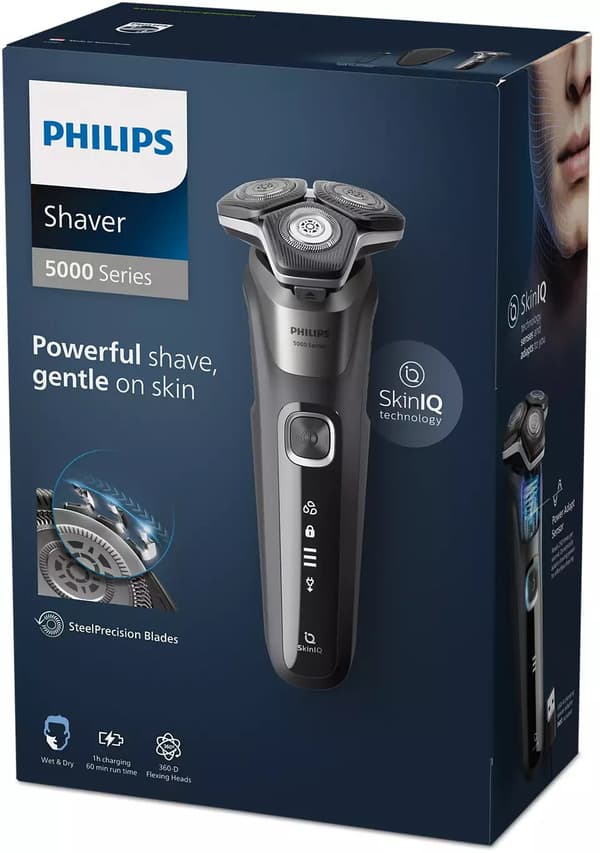 Philips | Shaver | S5887/30 | Operating time (max) 60 min | Wet & Dry | Lithium Ion | Charcoal Gray