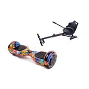 Pakke Hoverboard Go-Kart, Smart Balance Regular HipHop Orange, 6.5 tommer, Dual Motors 36V, 700Wat, Bluetooth-hojttalere,  LED-lys, Premium Hoverkart