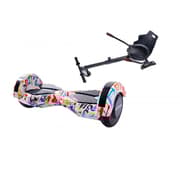 Pakke Hoverboard Go-Kart, Smart Balance Transformers Splash, 6.5 tommer, Dual Motors 36V, 700Wat, Bluetooth-hojttalere,  LED-lys, Premium Hoverkart i